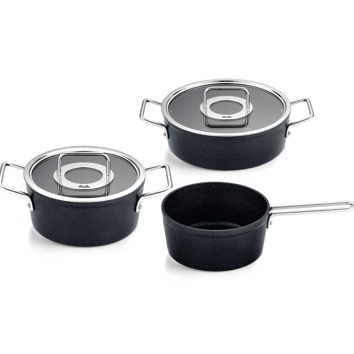 Adamant® 3-tlg. Topf-Set mit Glasdeckel