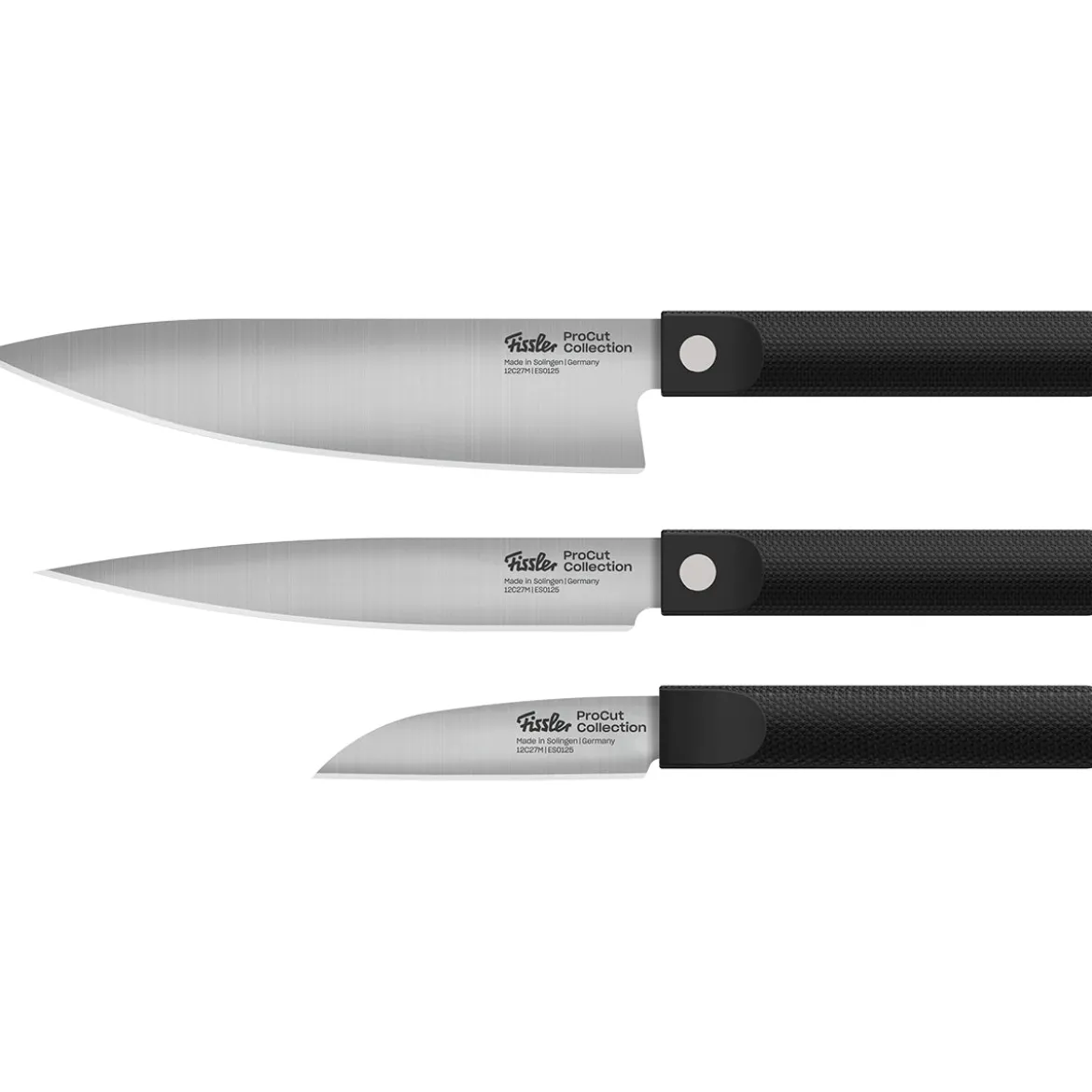 Fissler ProCut 3-tlg. Set aus Gemüsemesser, Fleischmesser und Kochmesser