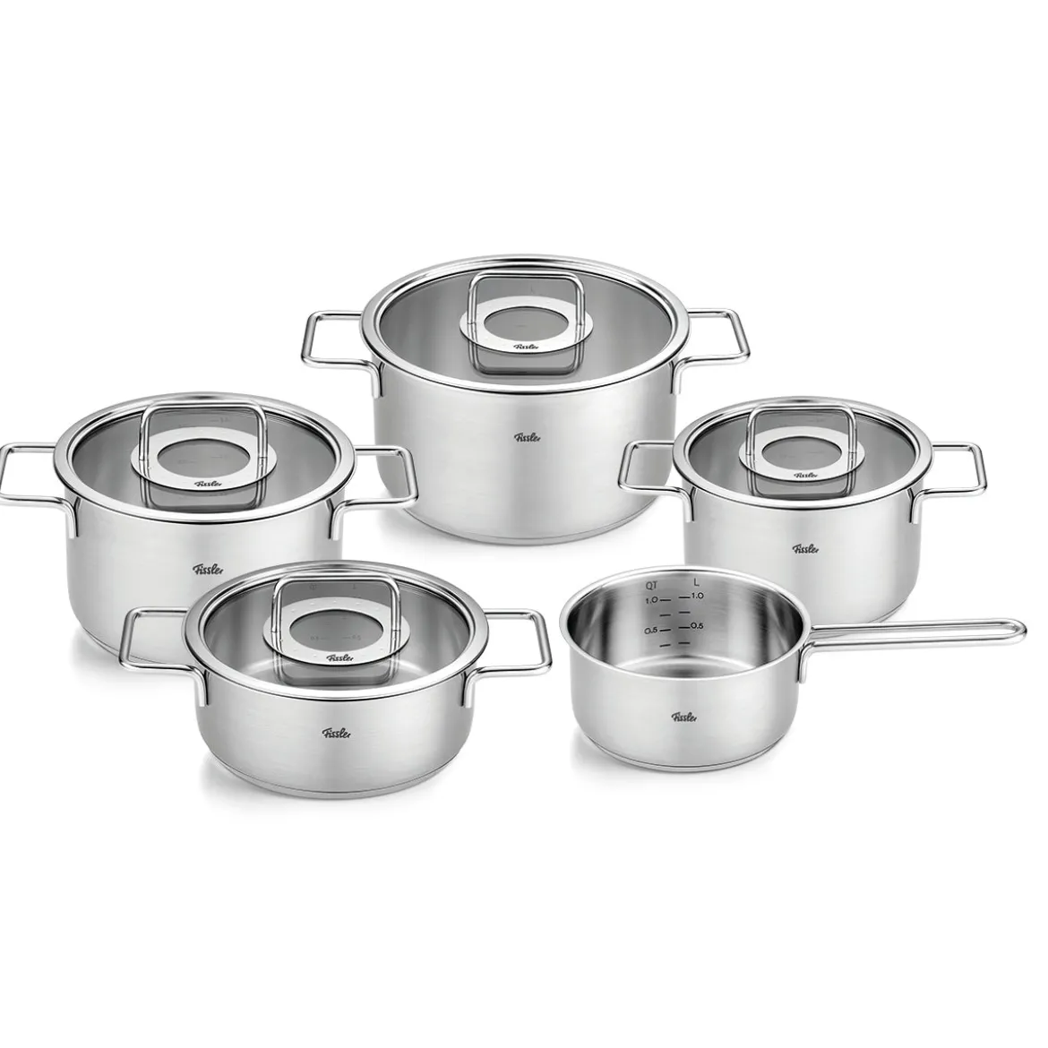 Fissler Pure Collection® 5-tlg. Topf-Set mit Glasdeckel