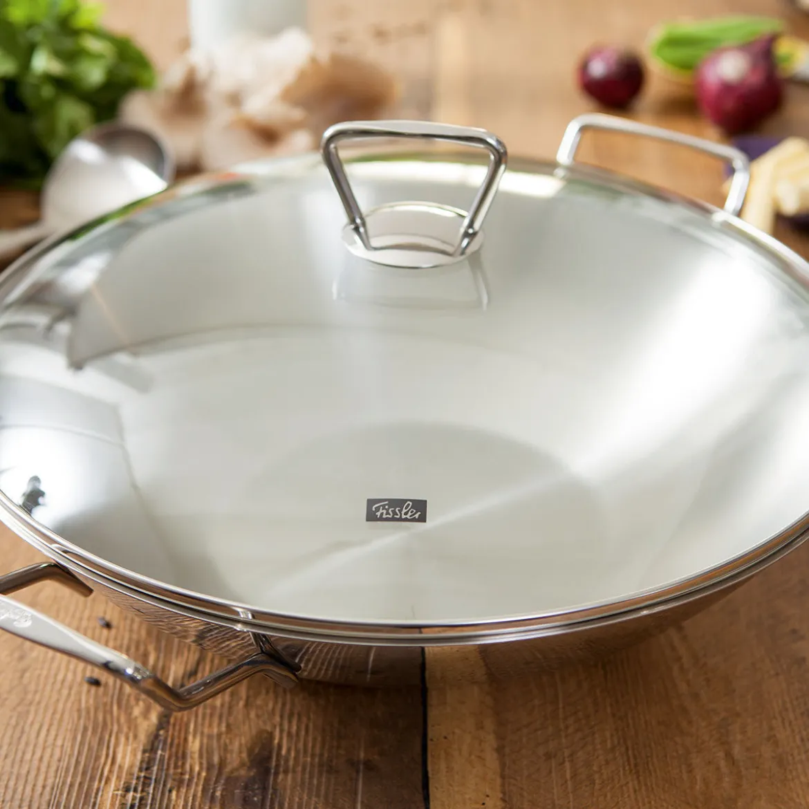 Kunming Wok mit Glasdeckel 36 cm