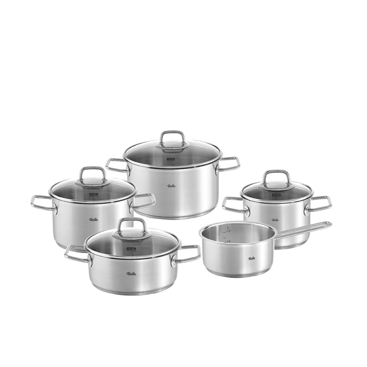 Viseo® 5-tlg. Topf-Set mit Glasdeckel