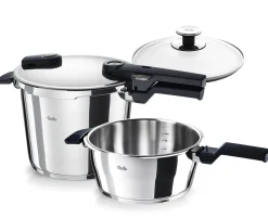 Vitaquick® Elemental 3-tlg. Schnellkochtopf-Set 3,5 & 6 Liter mit Glasdeckel
