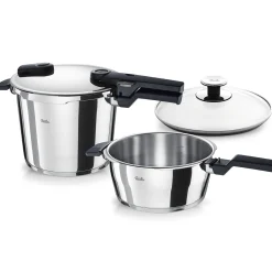 Vitaquick® 3-tlg. Schnellkochtopf-Set 3,5 & 6 Liter mit Glasdeckel